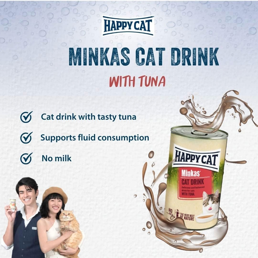 Happy Cat Minkas Salmon Drink Cat Treat For Cats 1+ Year Old, 135ml