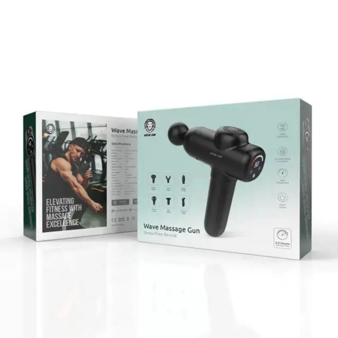 Green Lion Wave Massager Gun, Black