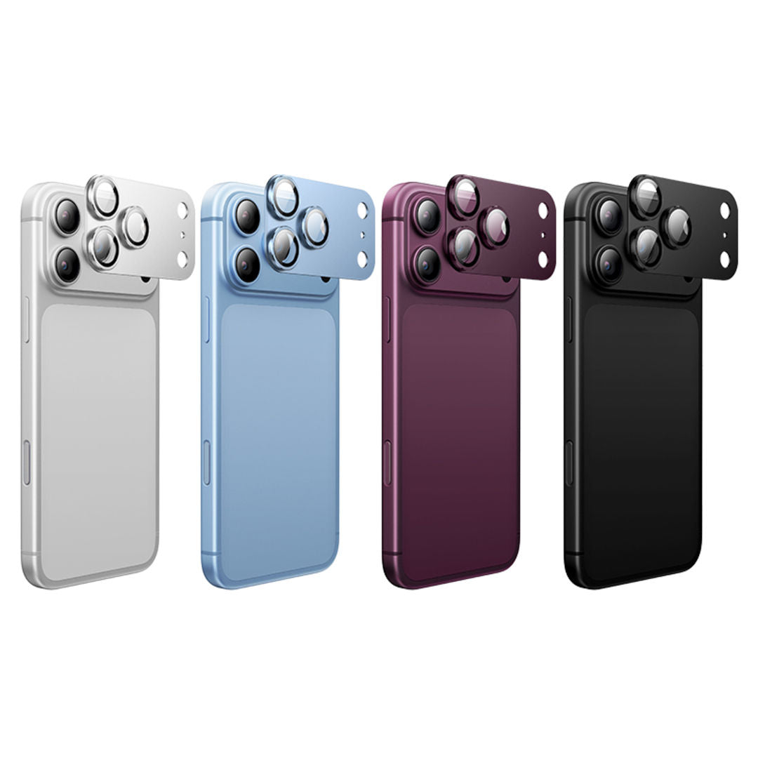 Hoco V16 Armor Metal Integrated Lens Glass for iPhone 18 Pro, 3D Full Coverage, Aluminum Alloy Protection