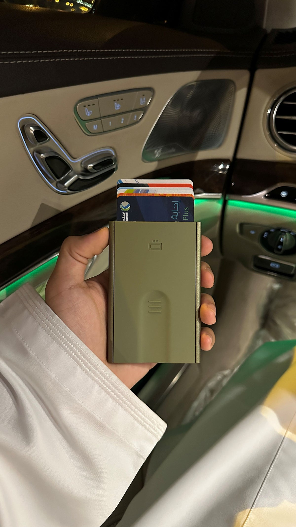Ogon Automatic Slider Card Holder, Cactus Green