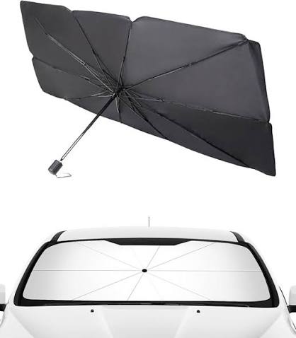Green Lion Car Windshield Sunshade Umbrella-Black