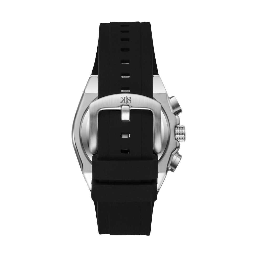 KENNETH SCOTT Men's Chronograph Black Dial Watch, K26103-SSBB Series