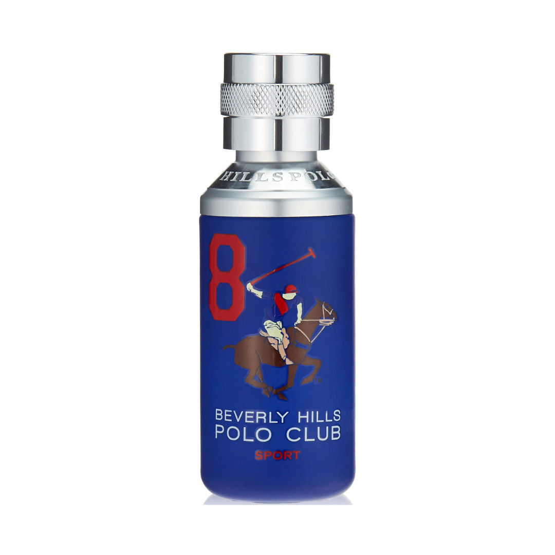 Beverly Hills Polo Club Sport No. 8 Eau de Toilette for Men, 100ml