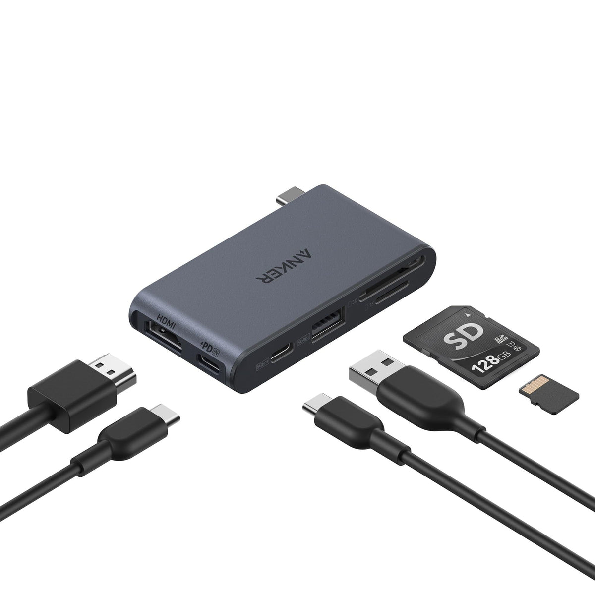 Anker Nano 6-in-1 USB-C Hub, Black