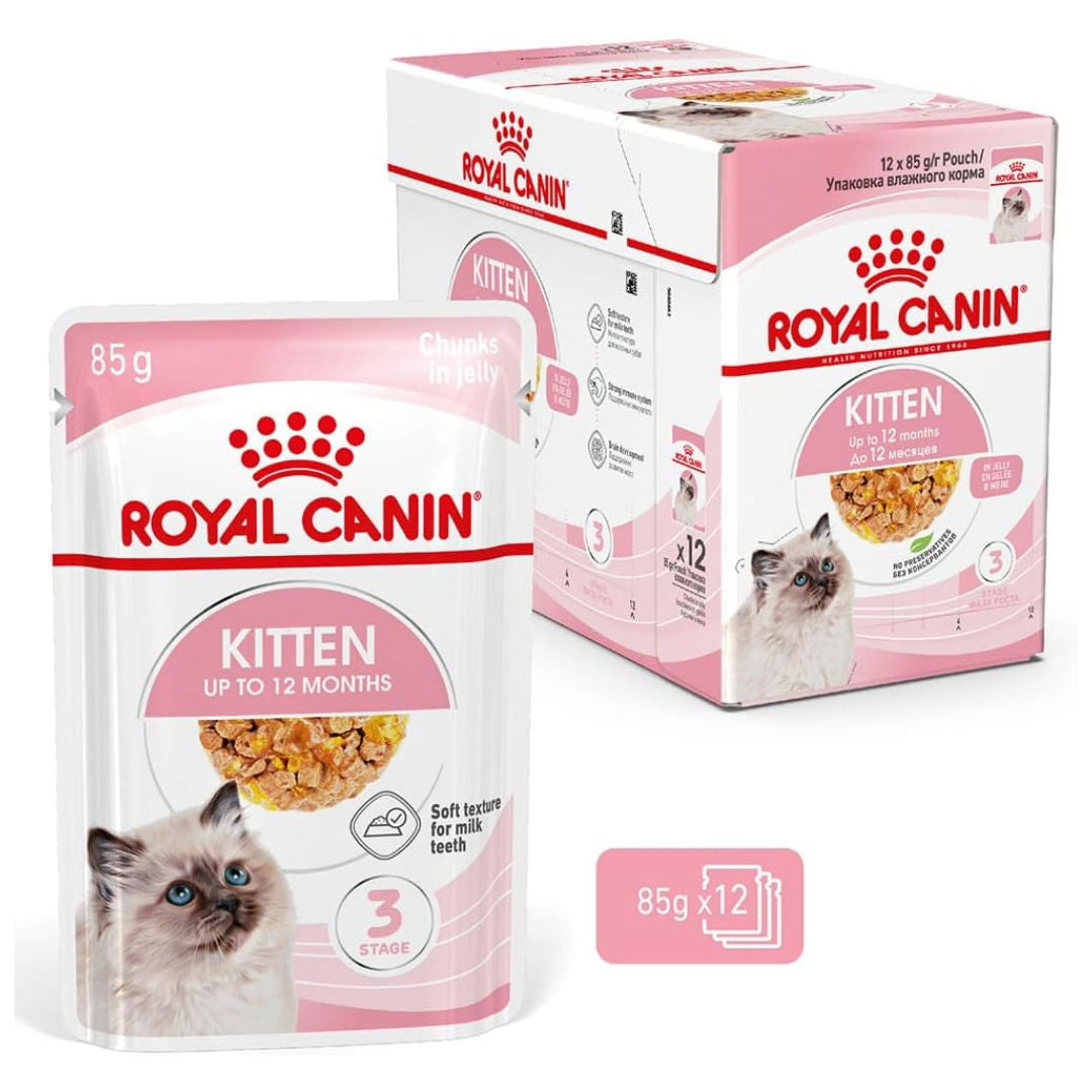 Royal Canin Kitten Instinctive in Jelly Wet Cat Food, For Kitten,  12x85gm