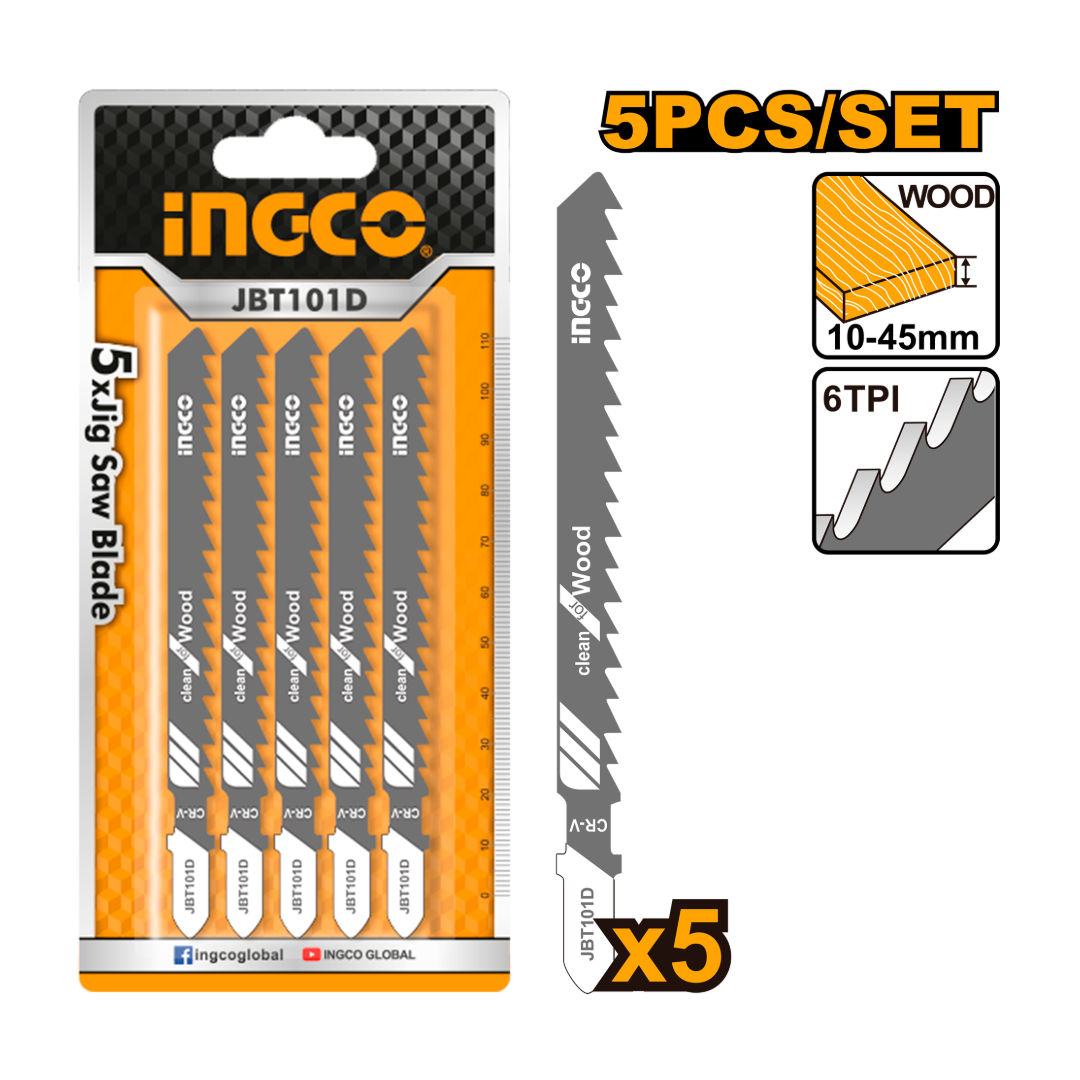 INGCO Jig Saw Blades for Wood, 74mm
