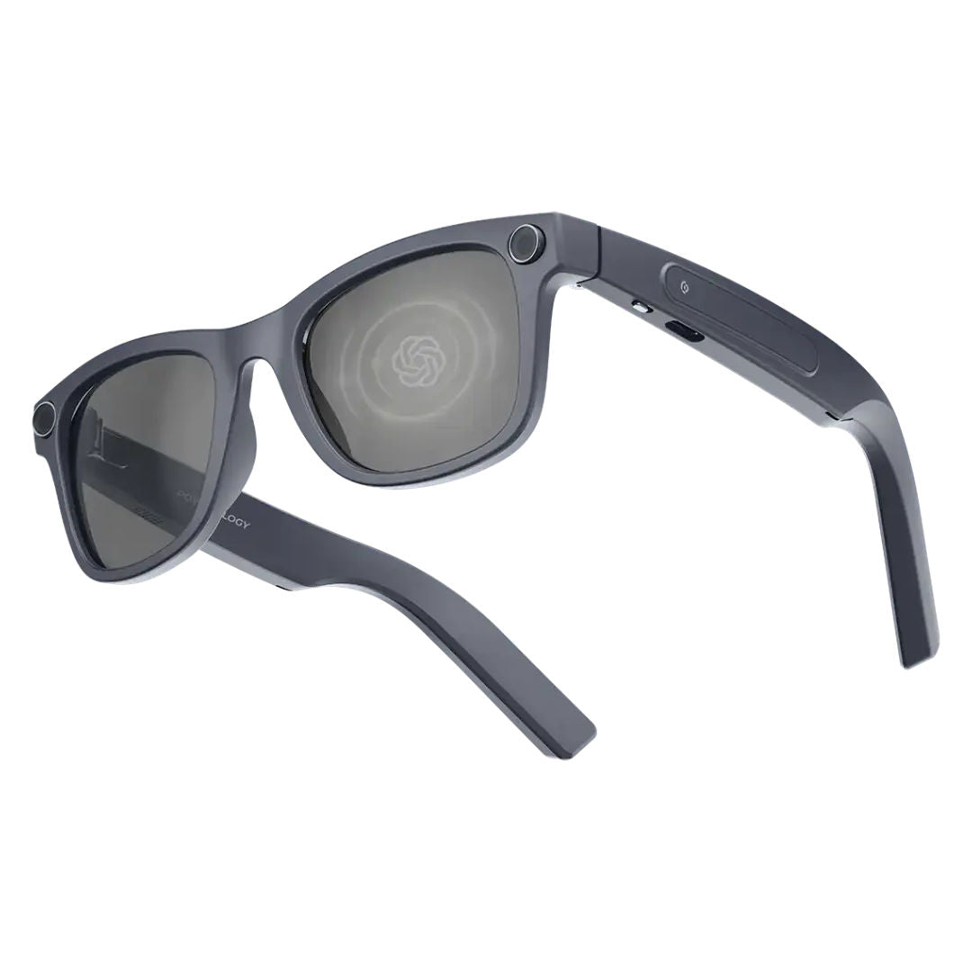 Powerology Paganspo AI Camera Smart Glasses, 2K Recording, Gray