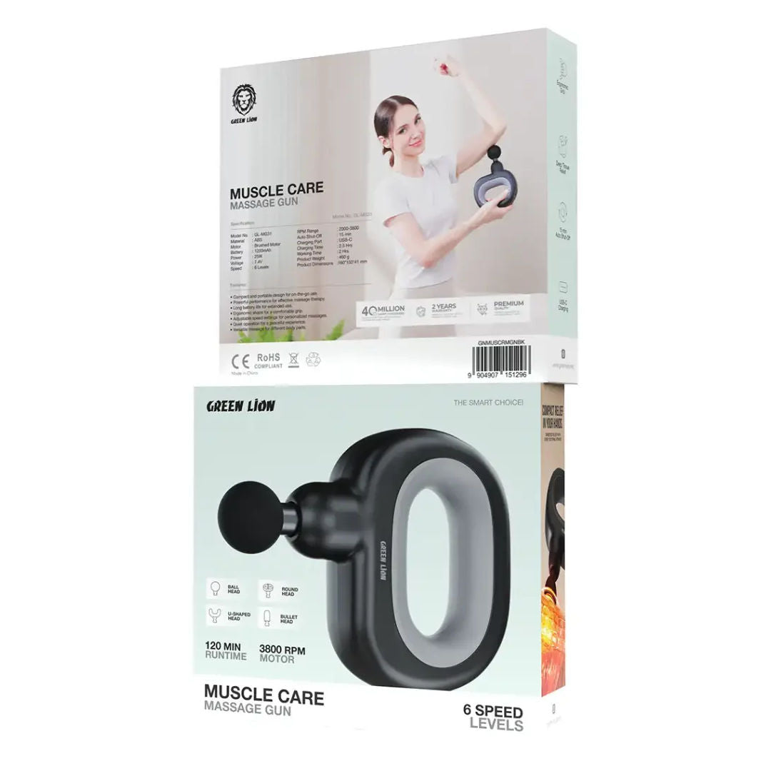 Green Lion Muscle Care Massage Gun 3800 RPM