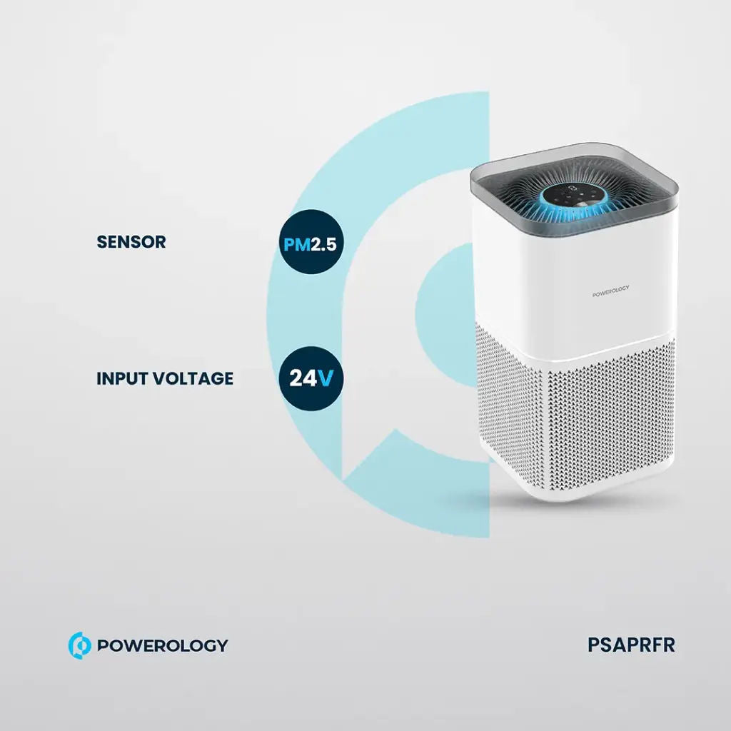 Powerology Smart Air Purifier Eliminate Odor & Smoke, White