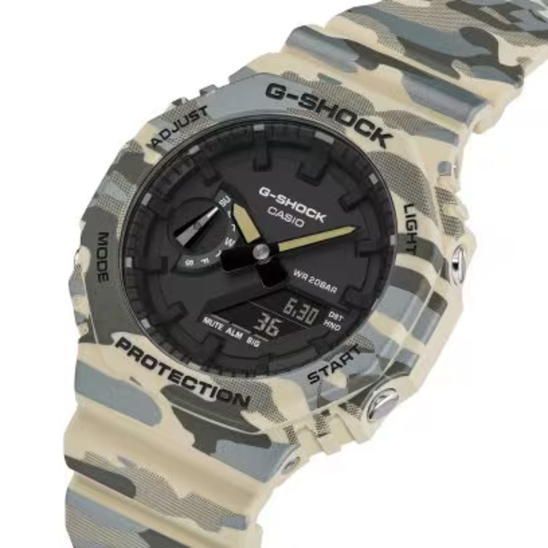 ساعة كاسيو G-Shock التناظرية-الرقمية من سلسلة 2100، طراز GA-2100CM