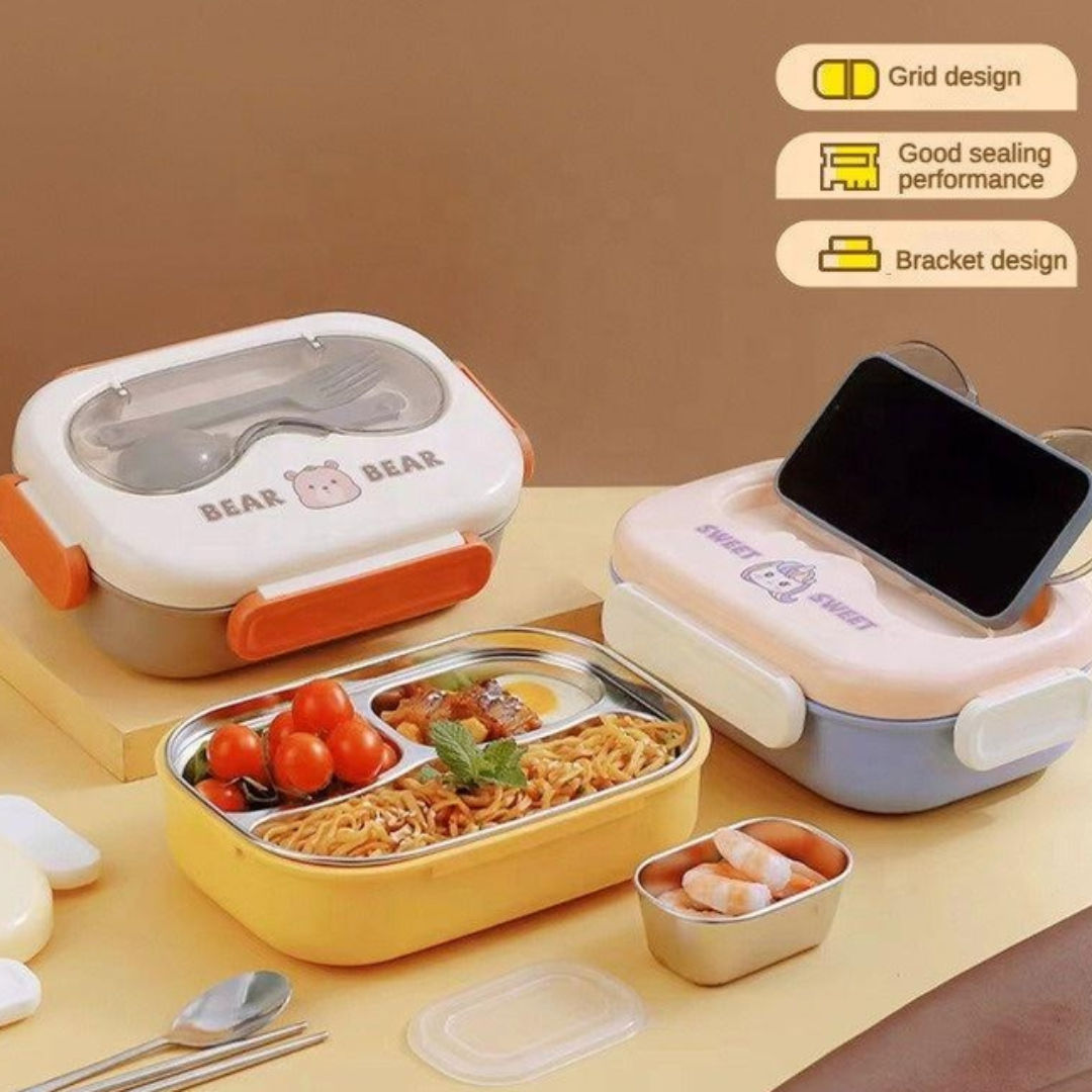 Twisoo Lunch Box Stainless Steel with Cutlery set, Sunglass shape, LBS-004