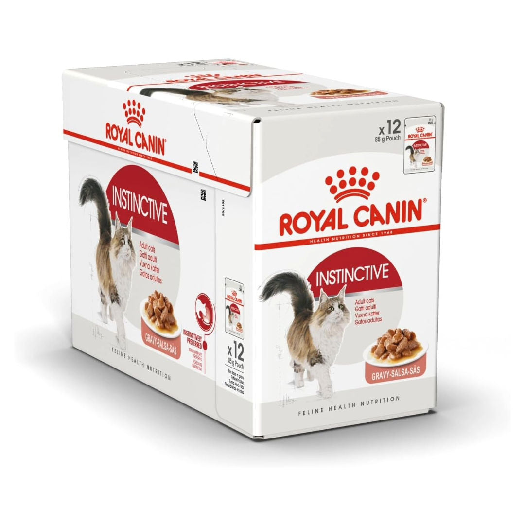 Royal Canin Feline Health Nutrition Instinctive Wet Cat Food, For Adult Cat, 12x85g Pouches