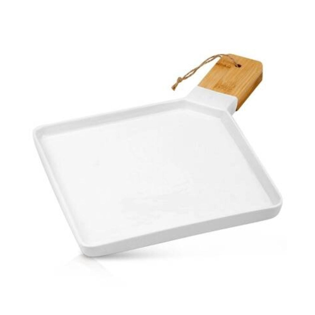 NAVA Porcelain Plate Terrestrial With Bamboo Handle, 45cm