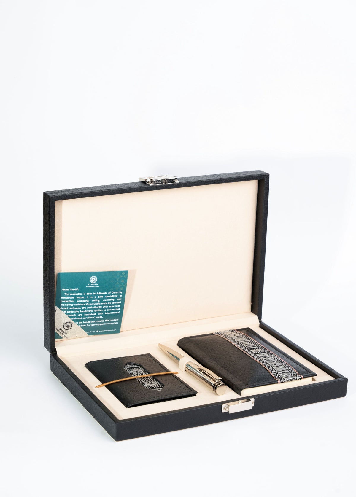 Leather Cardholder, Notebook & Pen Gift Set in Presentation Box, Assorted Colors