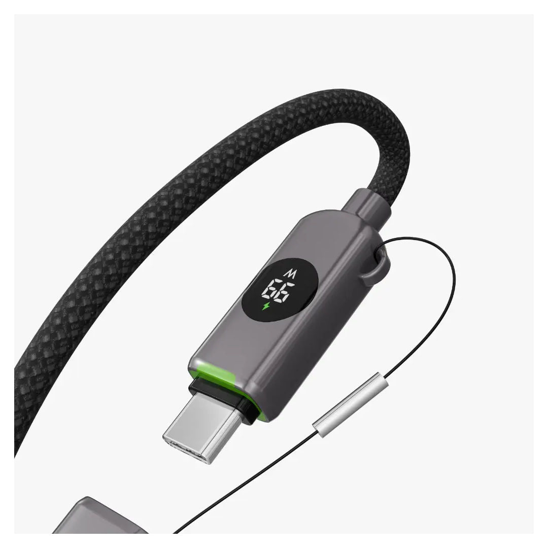 Levelo Edinburgh Smart Charge & Sync Cable 4 in 1 Multi Functional, Gray