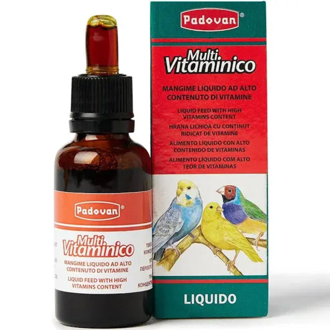 Padovan Multivitaminico, Complementary Feed for Cage and Aviary Birds, 30ml