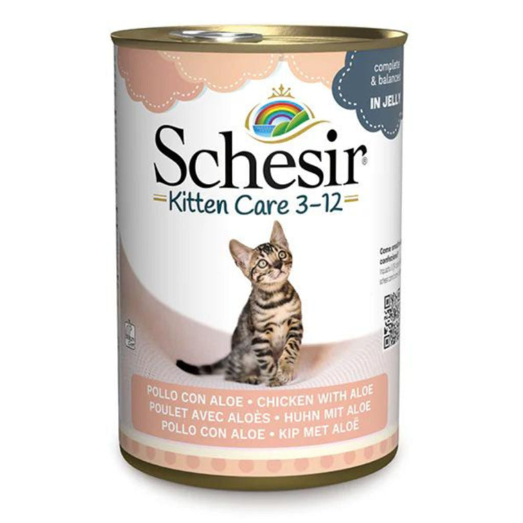 Schesir Chicken With Aloe In Jelly Kitten Wet Food, 3-12Months