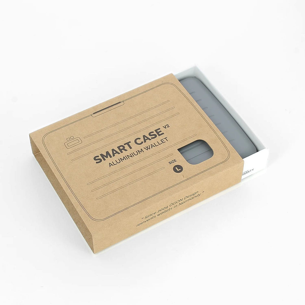 Ogon Aluminum Wallet Large Case V2, Stone Grey