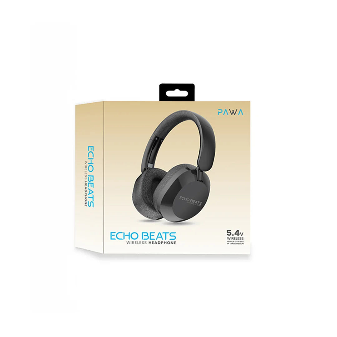 Pawa Echo Beats Wireless Headphone, Black