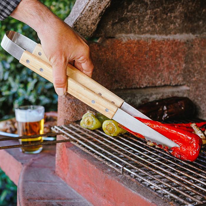 NAVA BBQ Guru 3-Piece Grilling Tool Set, Stainless Steel Tongs, Spatula & Fork