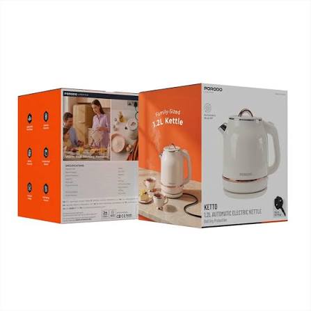 Porodo Ketto Automatic Electric Kettle 1.2L-Beige