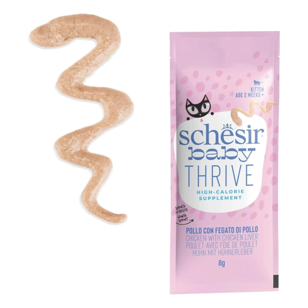 Schesir Baby Thrive Mousse Kitten Chicken Treats, Pack of 20, 8gm