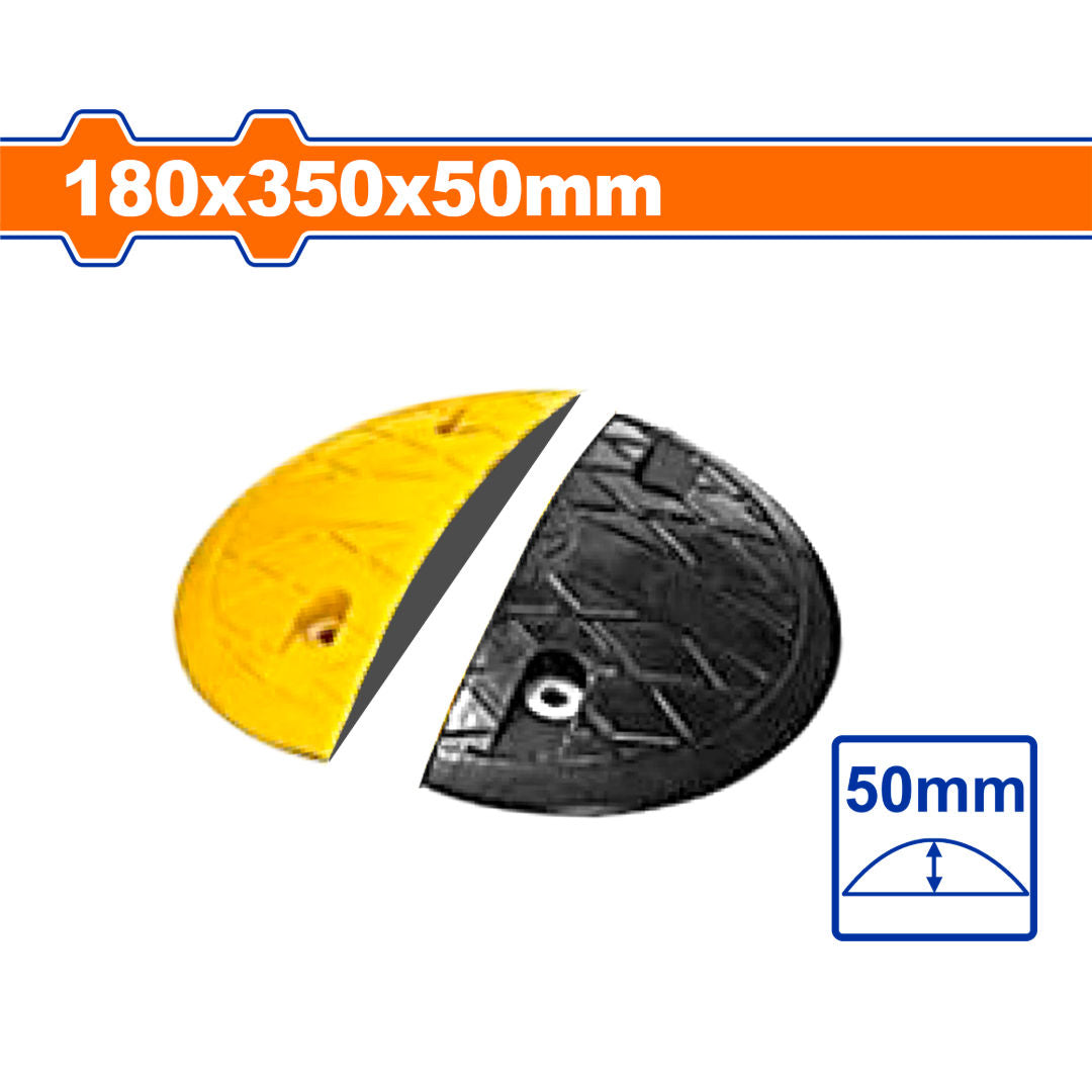 WADFOW Speed Bump End, Rubber, Single Size 180x350x50mm, Weight 3.4kg
