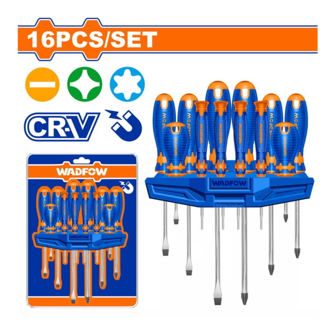 WADFOW 16 Pieces Screwdriver Set, 8 full size