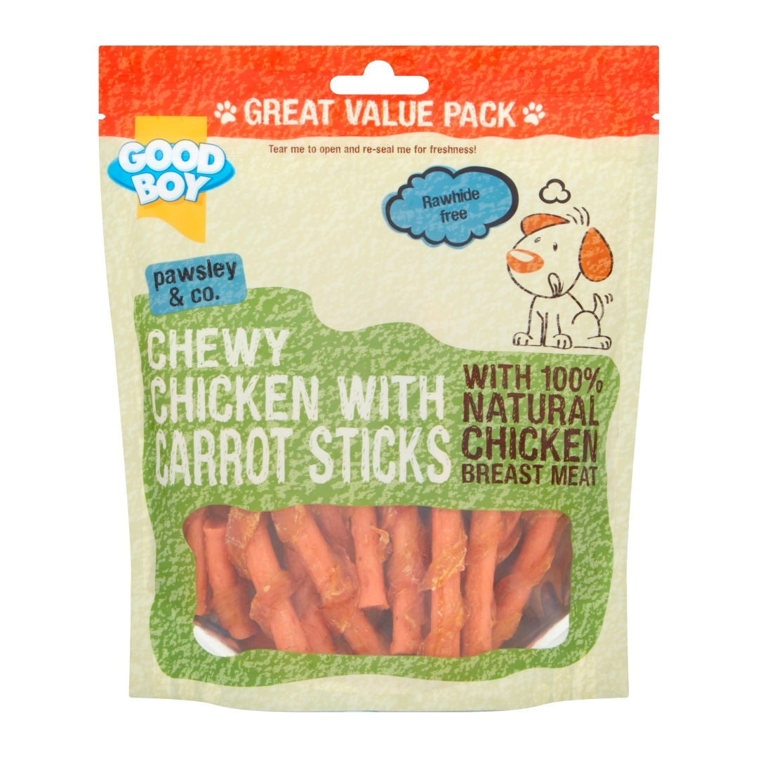 Good Boy Chewy Chicken with Carrot Sticks Dog Treats