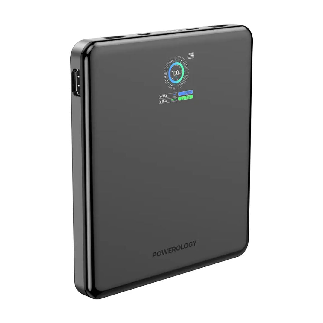 Powerology VoltStream 20000mAh Power Bank, Black