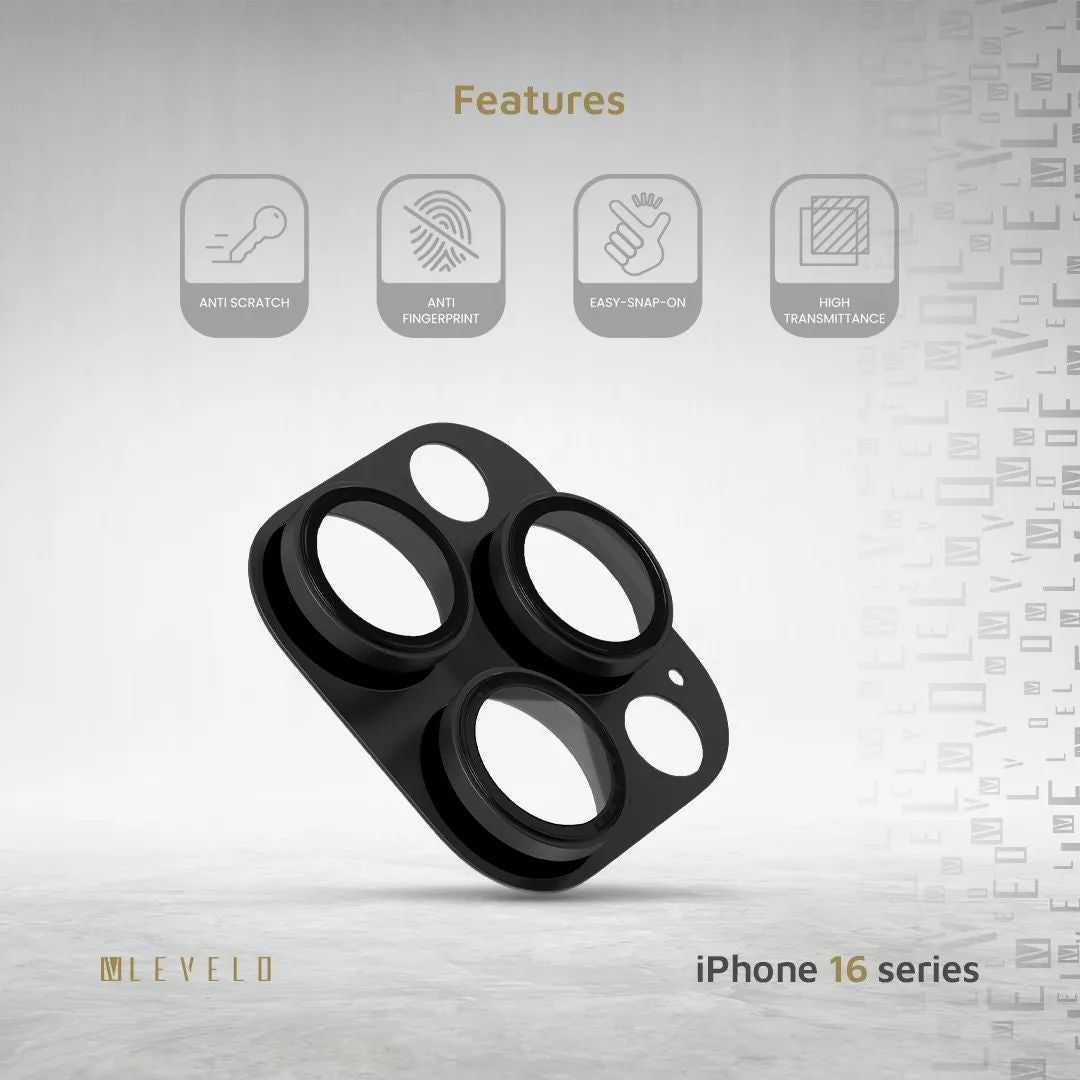 Levelo Trio Pro Camera Lens Protector For iPhone 16 Pro & Pro Max
