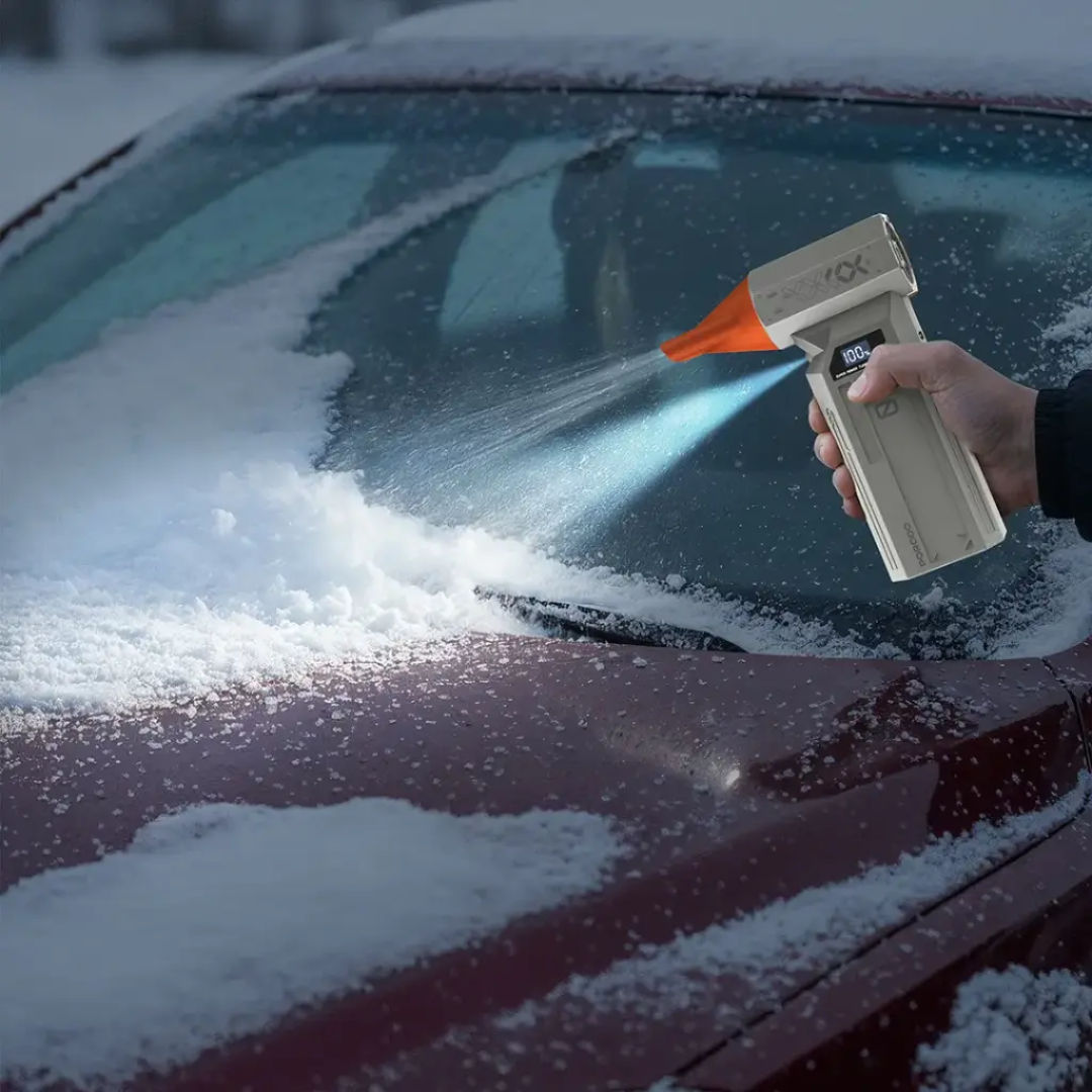 Porodo Rushjet Cordless Dust Blower with Turbo Speed, Gold/Orange