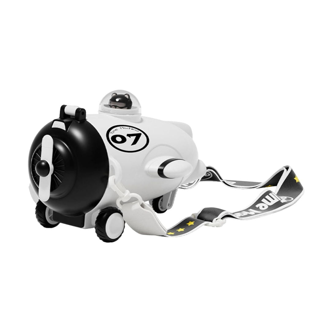 Twisoo Kids Water Bottle, BPA-Free Plastic Bottle With Plane Design, Leakproof & Portable, 400ml, MIN-008