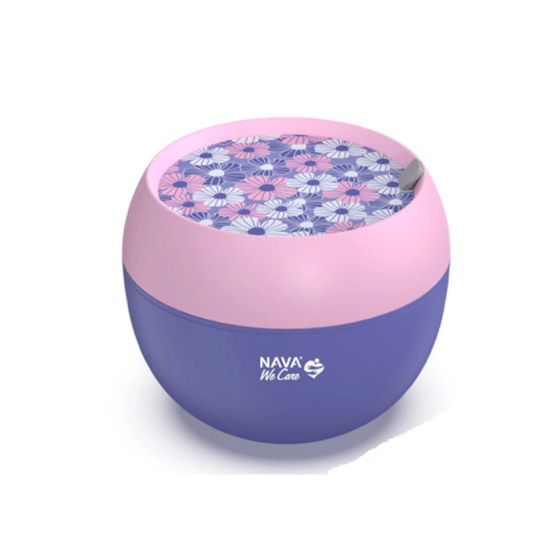 NAVA Round Plastic Lunch Box We Care, 800ml