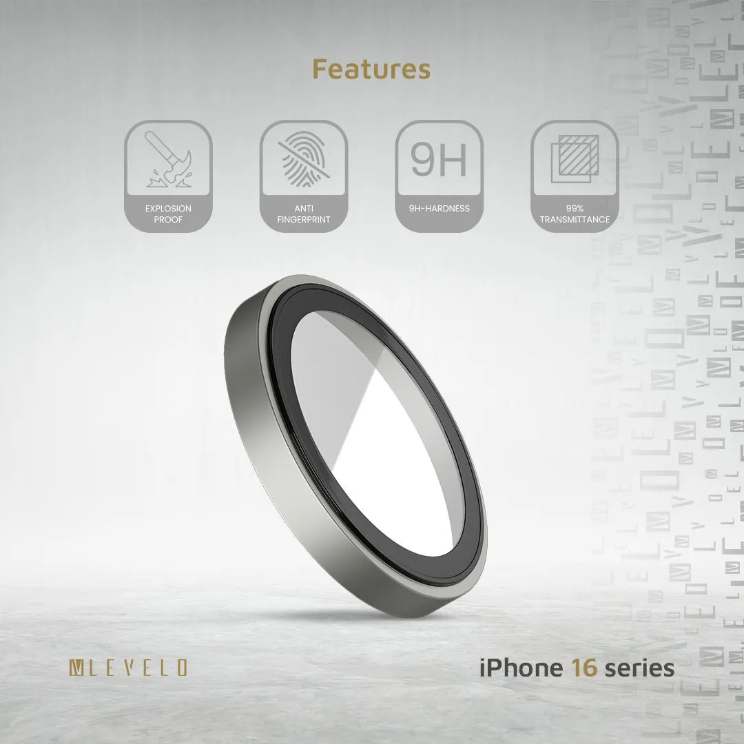 Levelo Trio Lens Protector For iPhone 16 Pro & Pro Max