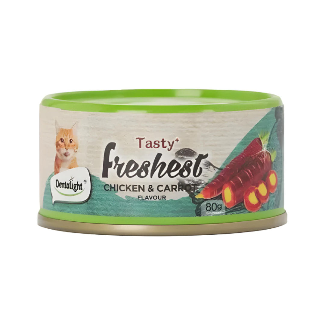 Dentalight Tasty Freshest Cat Treat in Can, 6x80g