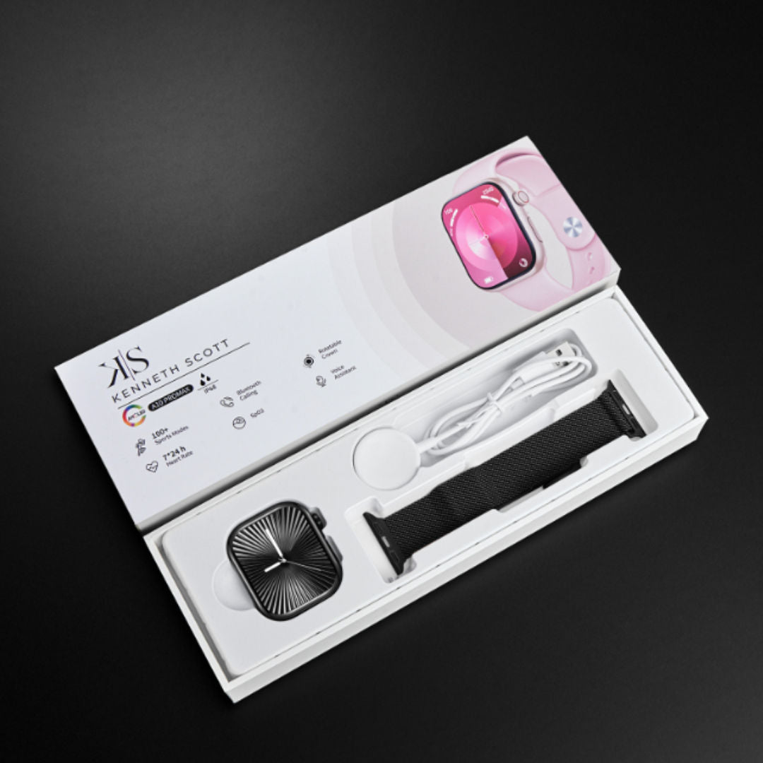 Kenneth Scott Unisex Smart Digital Watch with Fitness & Notification Features, KA10PRO & KA10PROMX Series