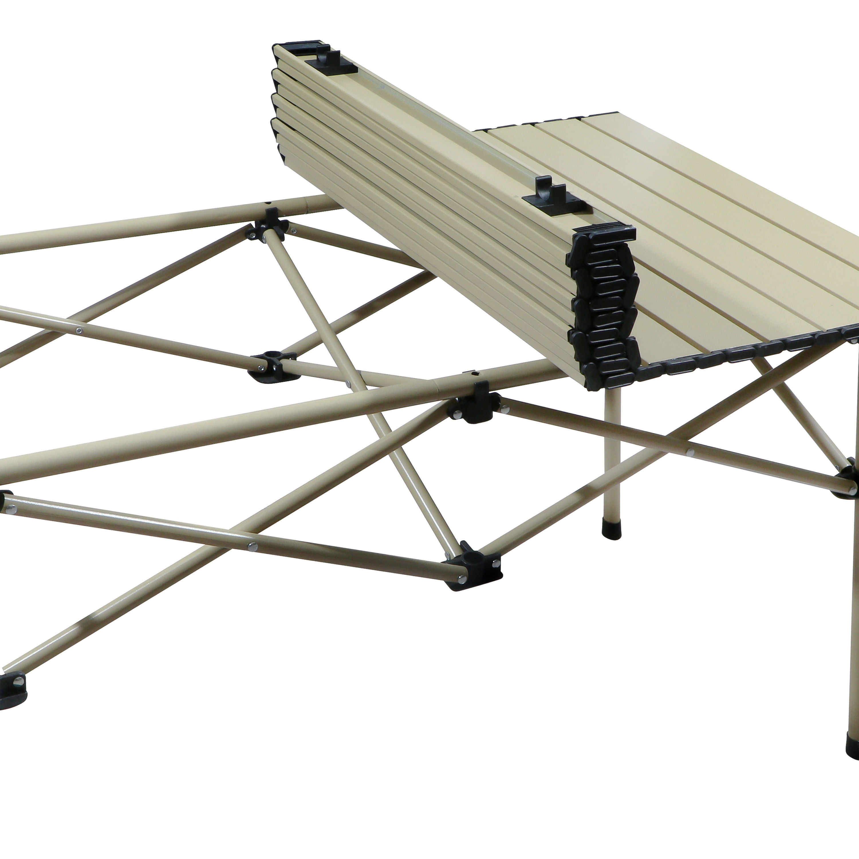 Portable Folding Aluminum Roll-Up Camping Table
