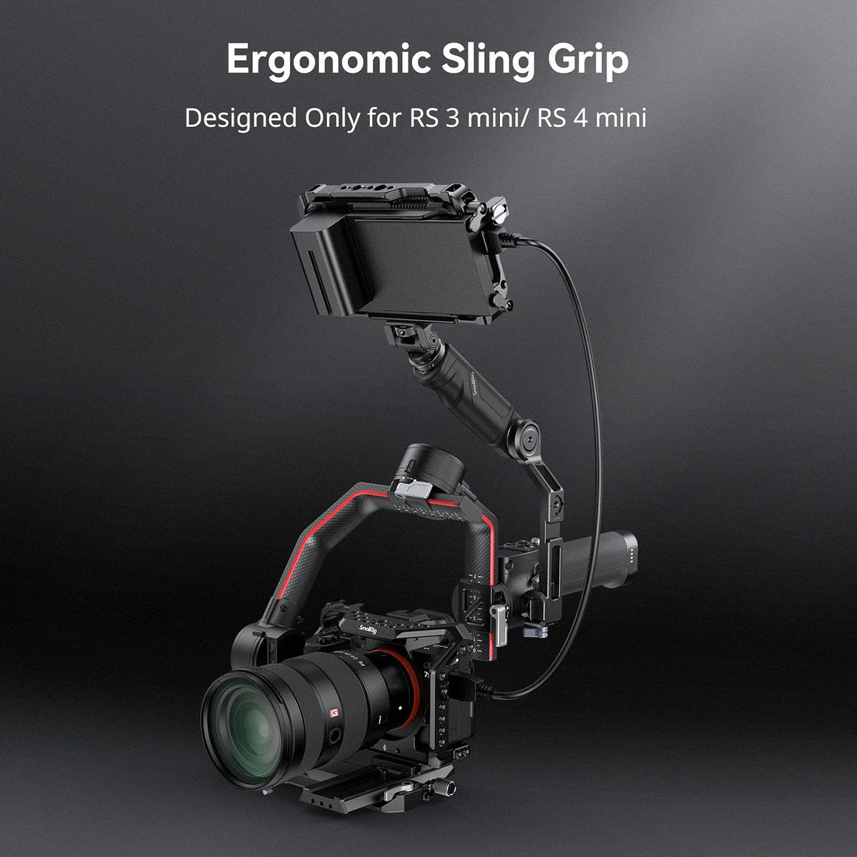 SmallRig Ergonomic Sling Handle for DJI RS 3 Mini and RS 4 Mini Gimbals, Rosette Joint, 4197B