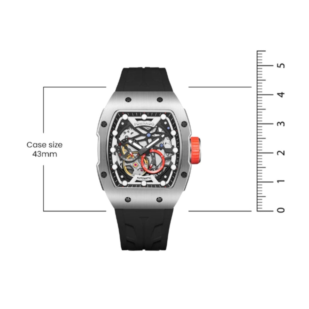 TORNADO Autonova Men's Automatic Silicon Strap Watch