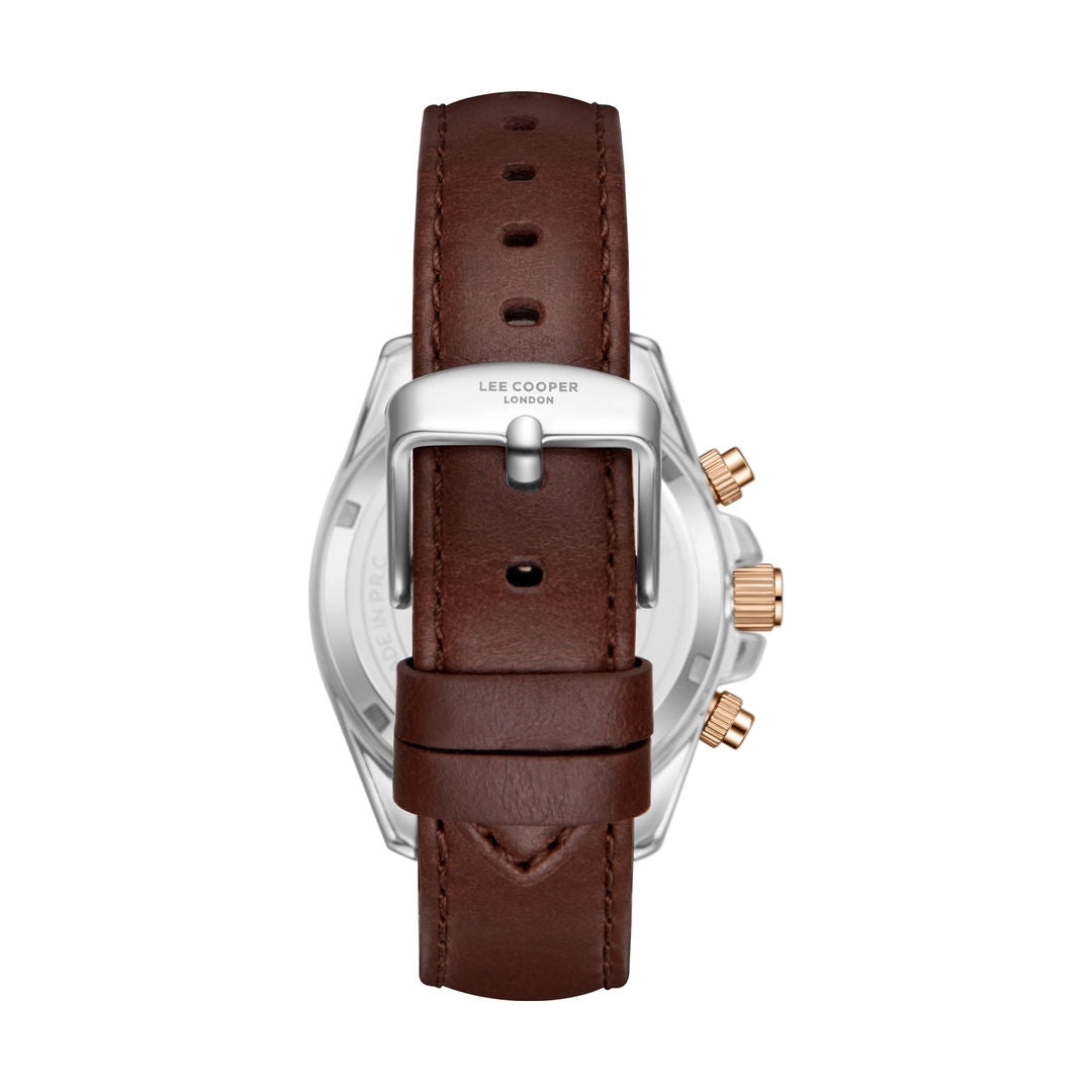 Lee Cooper Men's Leather Multifunction Watch, LC08233 Series