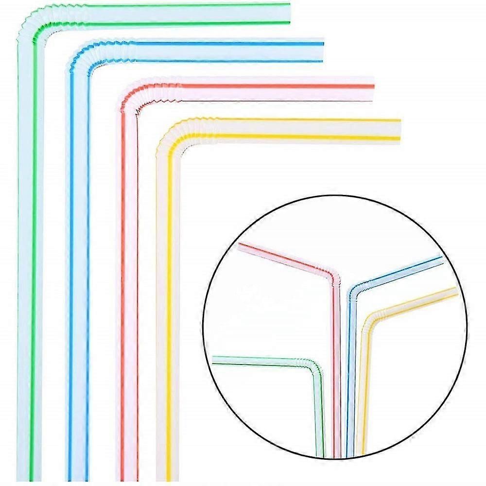 Flexible Plastic Drinking Straws for Home Bar Parties