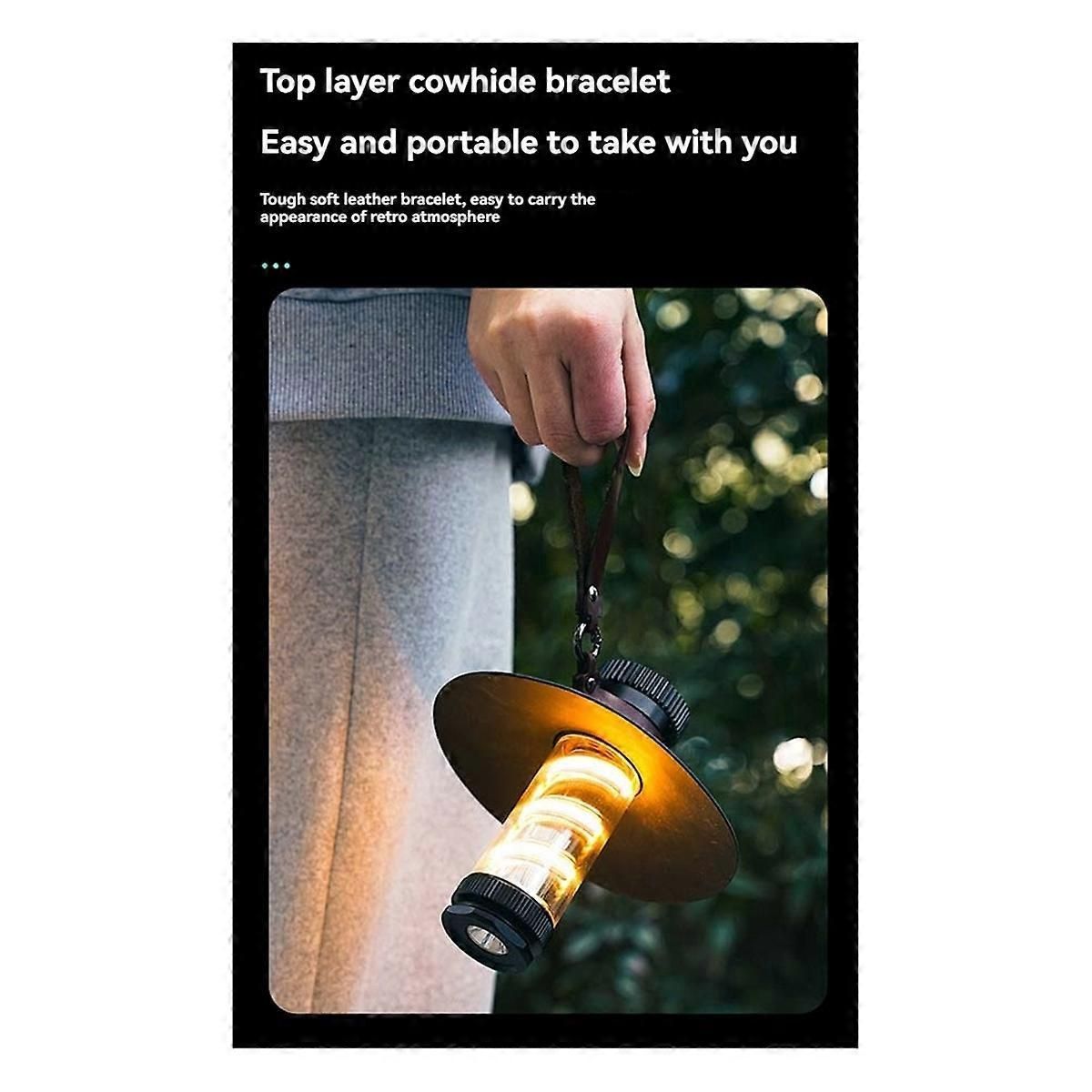 2000mAh Camping Lantern for Replacement Camping Lamp with 4 Lighting Modes