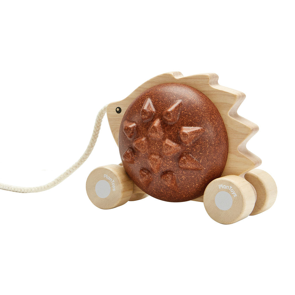 PlanToys Pull - Along Hedgehog - Brown