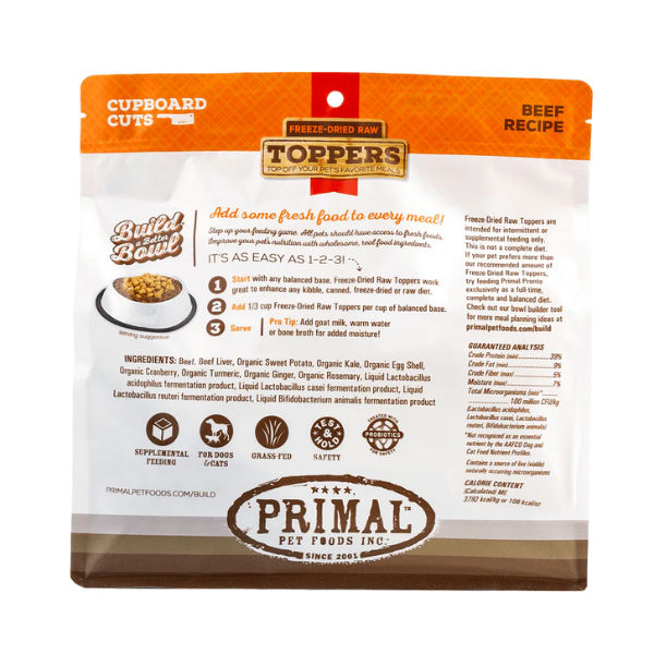 Primal Beef Cupboard Cuts Freeze-Dried Topper 18oz