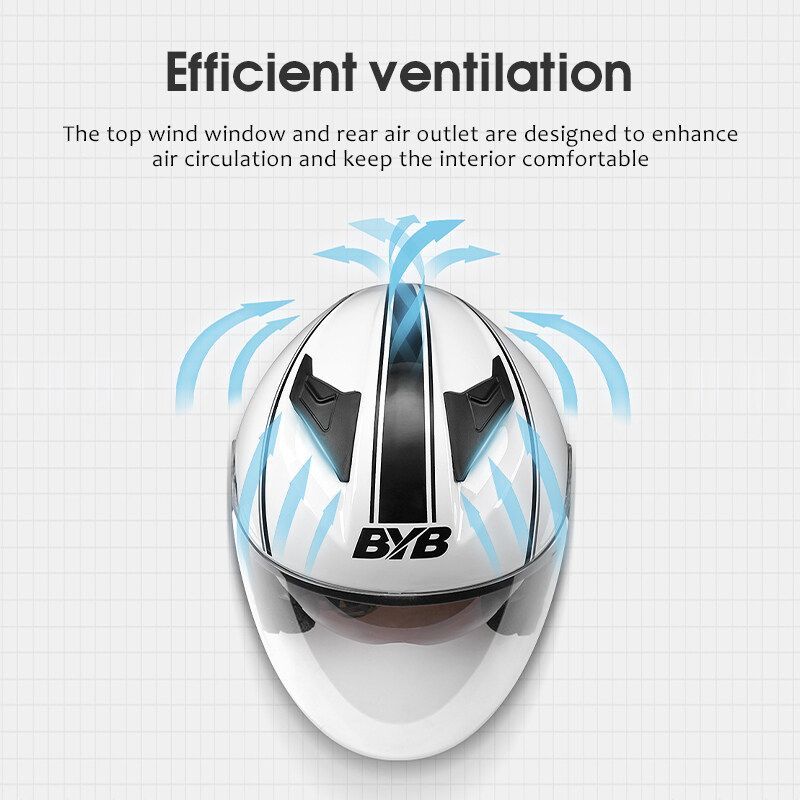Motorcycle Helmet Dual Lens Safety Helmet Open Face Cycling Helmet