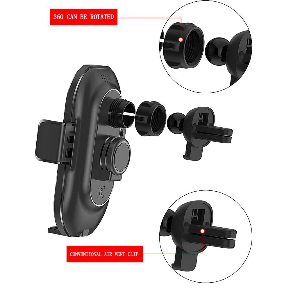 Car Wireless Charger Automatic Clamping Car Phone Holder With Infrared Induction
