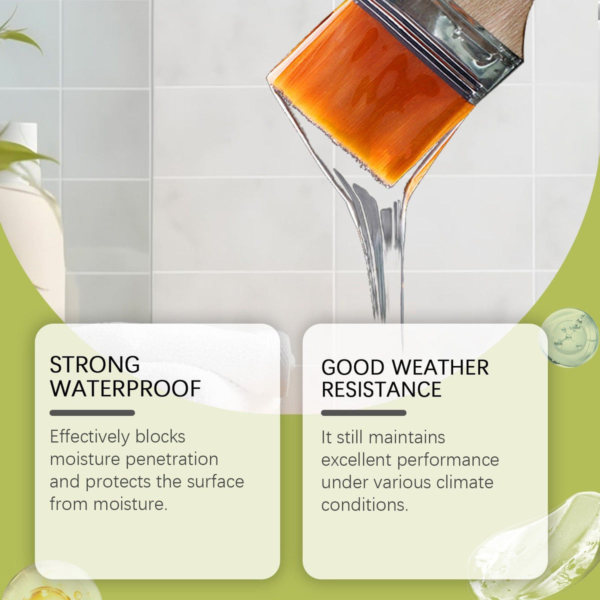 Waterproof Glue, Multi-Functional Leak Repair, Easy Waterproof Sealant for Bathroom, Balcony, Roof ,1set