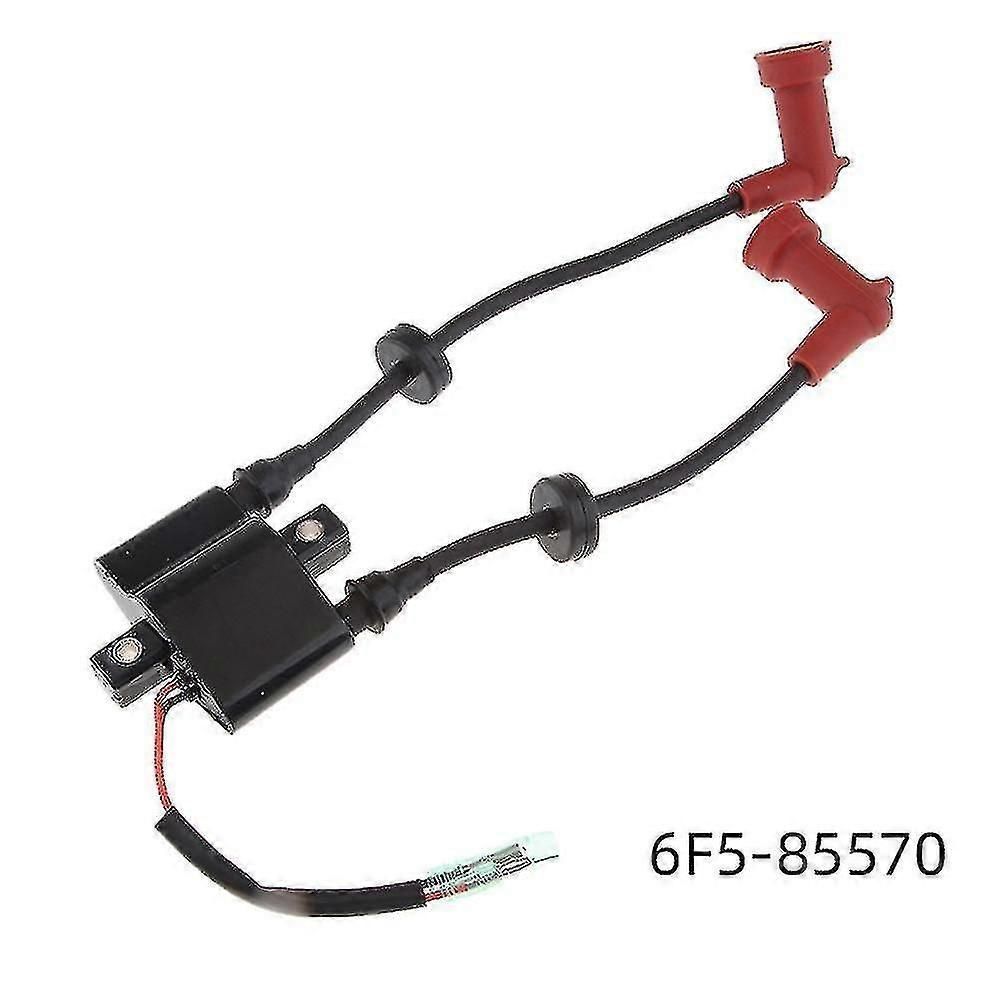 Ignition Coil for Yamaha F9.9-40HP Outboards - 2/4-Stroke Engine Replacement Coil (6F5-85510-12-00 Compatible)