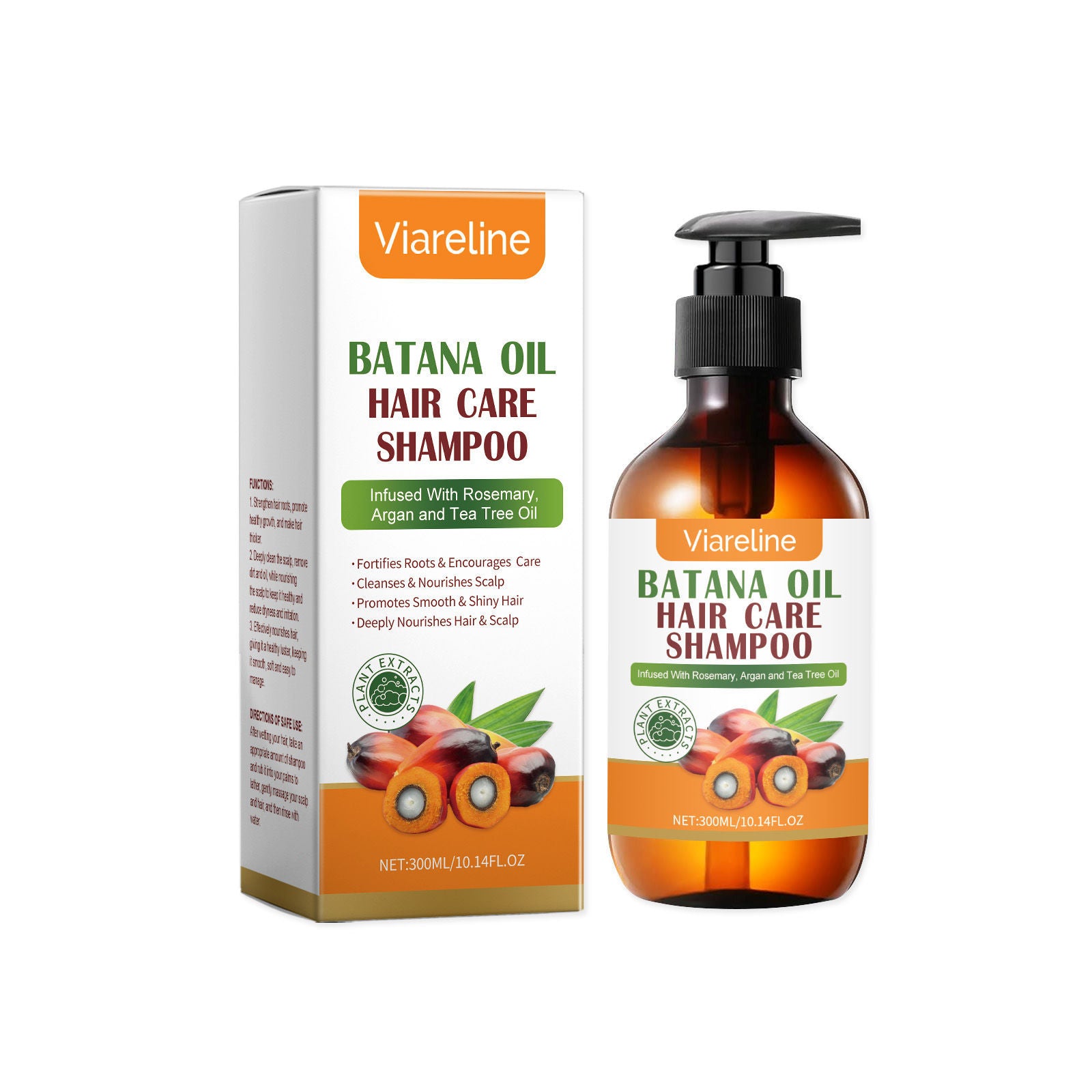 Batana Oil Shampoo for Hair Care, Gentle Cleansing, Moisturizing, Scalp Treatment ,300ml